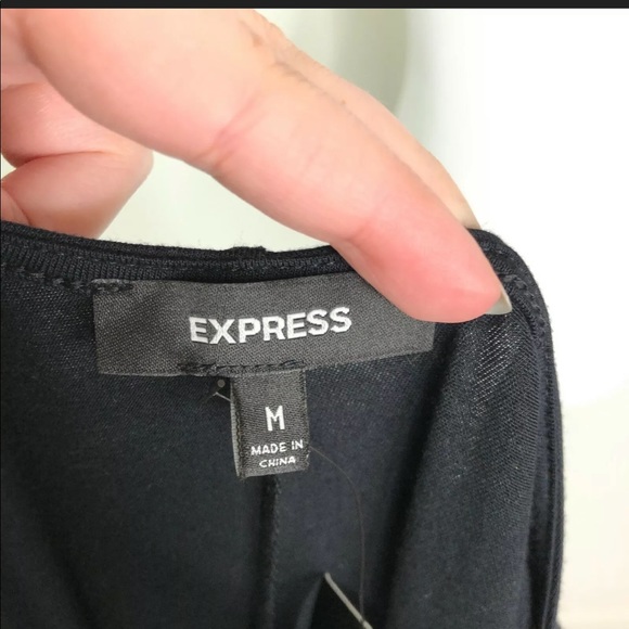 Y2K EXPRESS Cold Shoulder Dress Black Sequins NWT Sz M - Picture 9 of 12